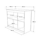 Τραπέζι-πάγκος κουζίνας Kogile  σε φυσική απόχρωση 120x60x88.2εκ