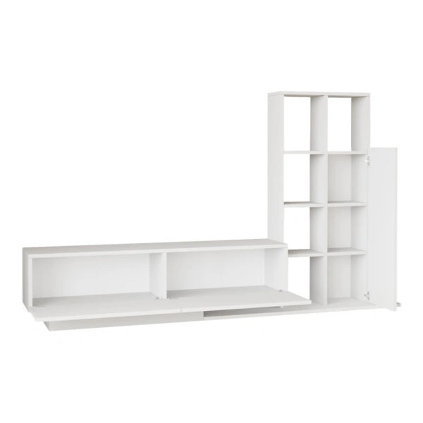 Σύνθετο σαλονιού Damon σε λευκή απόχρωση 211.2x29.5x123.6εκ