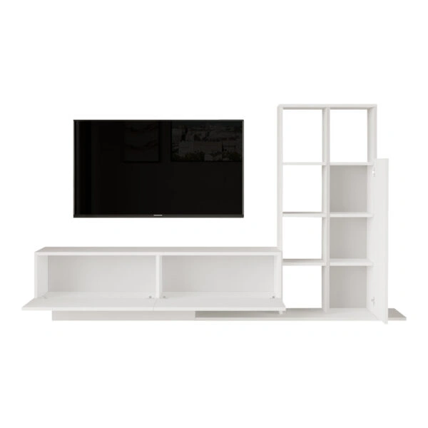 Σύνθετο σαλονιού Damon σε λευκή απόχρωση 211.2x29.5x123.6εκ