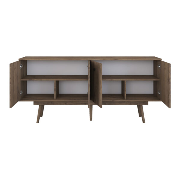 Μπουφές Salonde καρυδί μελαμίνης-καρυδί pp πόδι 180x40x82.6εκ