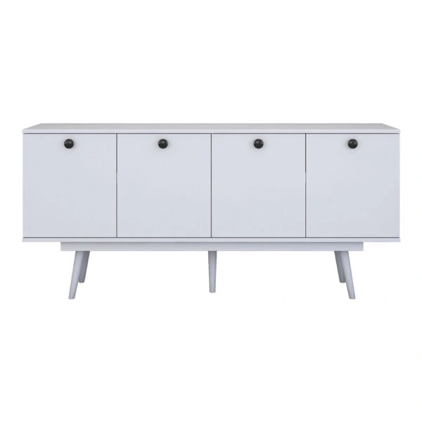 Μπουφές Salonde  λευκό μελαμίνης-λευκό pp πόδι 180x40x82.6εκ