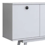Μπουφές Salonde  λευκό μελαμίνης-λευκό pp πόδι 180x40x82.6εκ