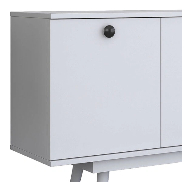 Μπουφές Salonde  λευκό μελαμίνης-λευκό pp πόδι 180x40x82.6εκ