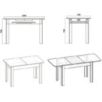 Τραπέζι Quiin  επεκτεινόμενο καρυδί 120-164x70x73.5εκ