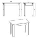 Τραπέζι Celeste  καρυδί 100x60x73.5εκ