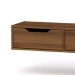 Κονσόλα επιτοίχια Alberto  σε καρυδί απόχρωση 100x32.5x22εκ