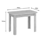 Τραπέζι Celeste  μελαμίνης σε oak απόχρωση 100x60x73.5εκ