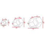 Ραφιέρα τοίχου Radix 3 τμχ μασίφ ξύλο πεύκου φυσικό 30x9x34εκ
