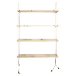 Ραφιέρα τοίχου Rabia  φυσικό ξύλο φυσικό 99x16x170εκ