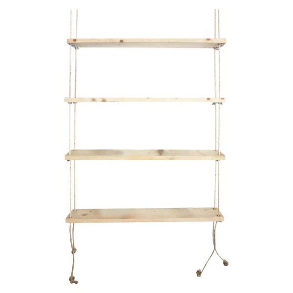 Ραφιέρα τοίχου Rabia  φυσικό ξύλο φυσικό 99x16x170εκ