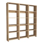 Βιβλιοθήκη Rabuku  σε oak απόχρωση 146x22x160εκ