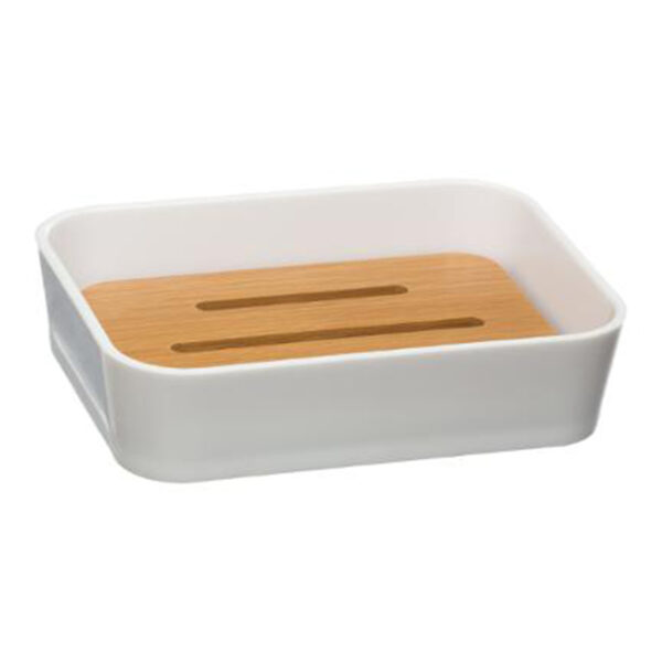 Σετ αξεσουάρ μπάνιου Nature 2τμχ pp χρώμα λευκό