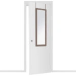 Καθρέπτης πόρτας PWD-0113  MDF-αλουμίνιο καρυδί 35x2x109εκ