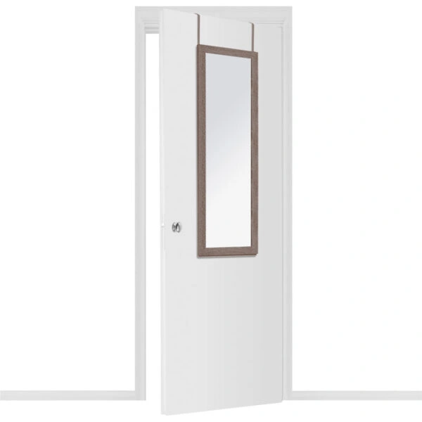 Καθρέπτης πόρτας PWD-0113  MDF-αλουμίνιο καρυδί 35x2x109εκ