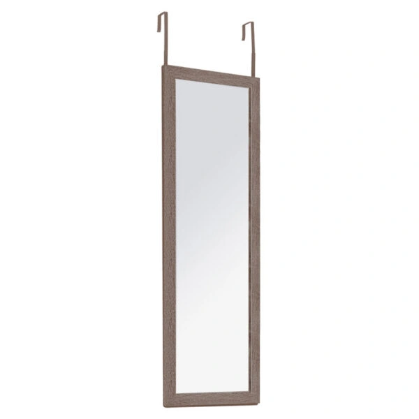 Καθρέπτης πόρτας PWD-0113  MDF-αλουμίνιο καρυδί 35x2x109εκ