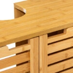 Πάγκος-ντουλάπι μπάνιου Sicela χρώμα φυσικό 60x28x80εκ