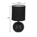 Επιτραπέζιο φωτιστικό PWL-1210  Ε14 60W κεραμικό μαύρο Φ13x25εκ