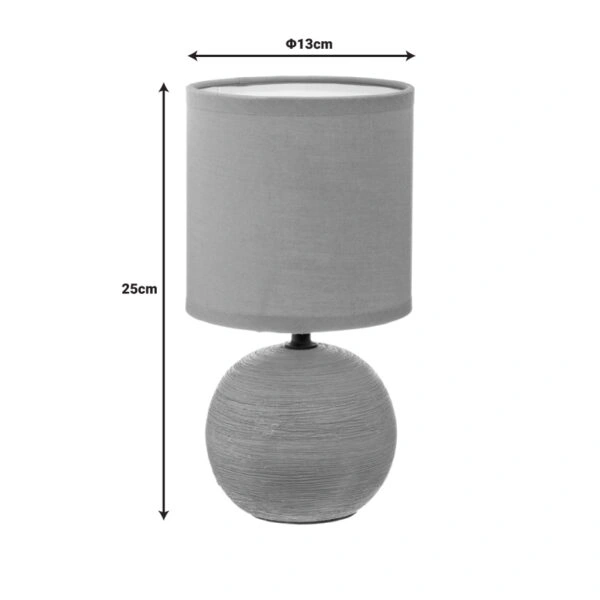 Επιτραπέζιο φωτιστικό PWL-1210 Ε14 60W κεραμικό χακί Φ13x25εκ