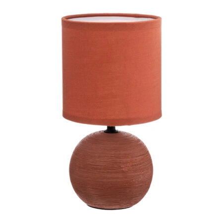 Επιτραπέζιο φωτιστικό PWL-1210  Ε14 κεραμικό σε terracotta απόχρωση Φ13x25εκ