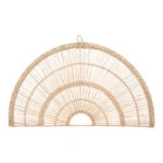 Διακοσμητικό τοίχου Padma  pe rattan σε φυσική απόχρωση 60.7x1.5x35.5εκ