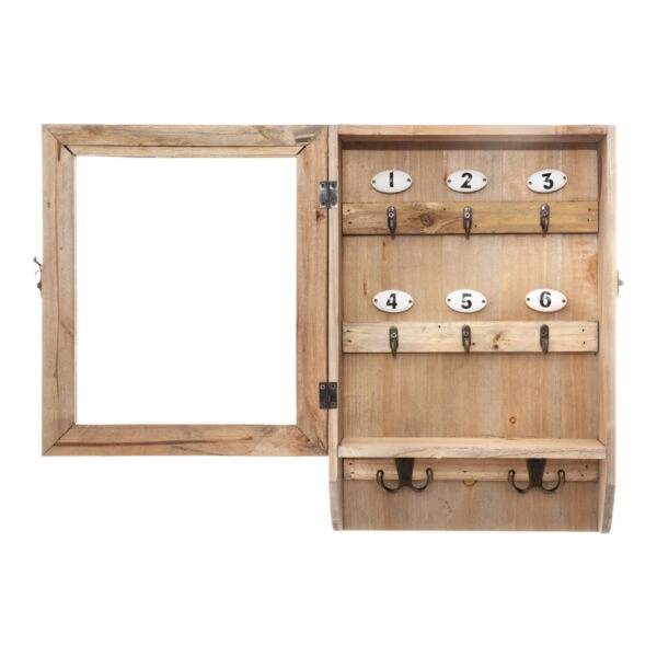 Κλειδοθήκη τοίχου Keledy  ξύλο ελάτου σε φυσική απόχρωση 26.4x8x38εκ