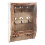 Κλειδοθήκη τοίχου Keledy  ξύλο ελάτου σε φυσική απόχρωση 26.4x8x38εκ