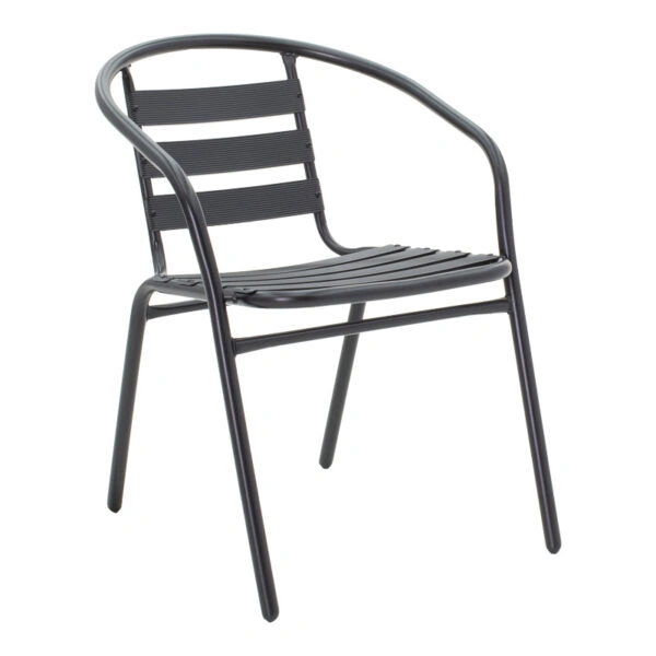 Τραπεζαρία Valor-Tade σετ 5τεμ μέταλλο μαύρο-γυαλί 110x60x70εκ