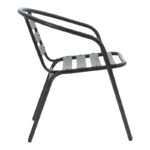 Τραπεζαρία Valor-Tade σετ 5τεμ μέταλλο μαύρο-γυαλί 110x60x70εκ