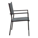 Τραπεζαρία κήπου Nares-Moly σετ 7τεμ  αλουμίνιο ανθρακί--textilene γκρι