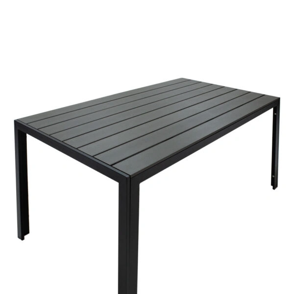 Τραπεζαρία κήπου Nares-Moly σετ 7τεμ  αλουμίνιο ανθρακί--textilene γκρι