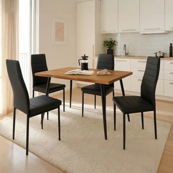 Τραπεζαρία Neve-Parker  σετ 5τμχ 120x80x75εκ