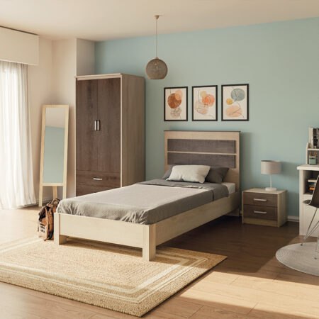 Φοιτητικό πακέτο επίπλων κρεβατοκάμαρας Comfort  σετ 3τεμ