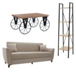 Φοιτητικό πακέτο επίπλων σαλονιού Living 6  σετ 3 τμχ