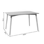 Τραπεζαρία Natali-Julita σετ 5τεμ μαύρο-φυσικό 120x80x76εκ