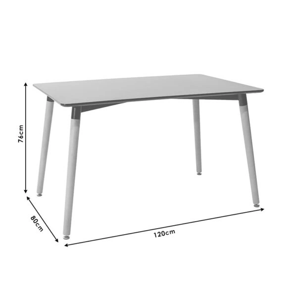 Τραπεζαρία Natali-Julita σετ 5τεμ μαύρο-φυσικό 120x80x76εκ