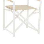 Τραπεζαρία Mabu-Nares σετ 7τεμ  λευκό αλουμίνιο και plywood σε φυσικό χρώμα 180x90x72.5εκ