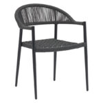 Τραπεζαρία Kliton-Freiburg σετ 3τεμ  αλουμίνιο σε ανθρακί απόχρωση 80x80x74εκ