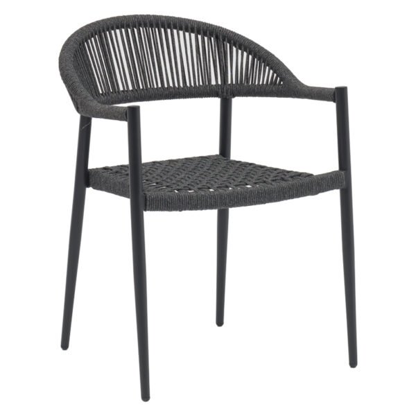 Τραπεζαρία Kliton-Freiburg σετ 3τεμ  αλουμίνιο σε ανθρακί απόχρωση 80x80x74εκ