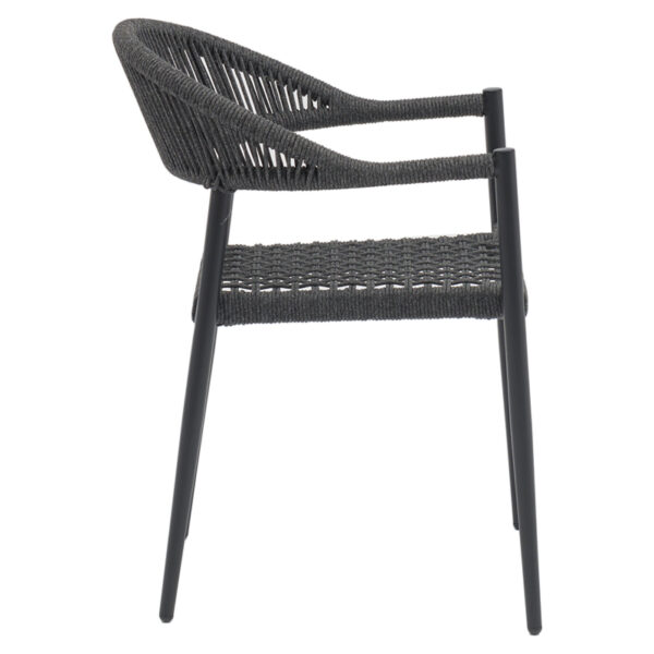 Τραπεζαρία Kliton-Freiburg σετ 3τεμ  αλουμίνιο σε ανθρακί απόχρωση 80x80x74εκ