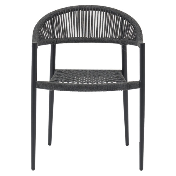 Τραπεζαρία Kliton-Freiburg σετ 3τεμ  αλουμίνιο σε ανθρακί απόχρωση 80x80x74εκ