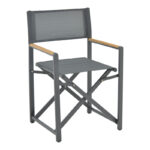 Τραπεζαρία Kliton-Mabu σετ 3τεμ αλουμίνιο σε ανθρακί απόχρωση 80x80x74εκ