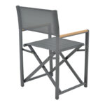 Τραπεζαρία Kliton-Mabu σετ 5τεμ  αλουμίνιο σε ανθρακί απόχρωση 80x80x74εκ