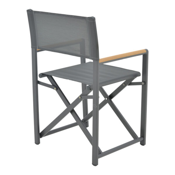 Τραπεζαρία Kliton-Mabu σετ 5τεμ  αλουμίνιο σε ανθρακί απόχρωση 80x80x74εκ