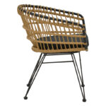 Τραπεζαρία Kliton-Naoki A σετ 3τεμ  ανθρακί αλουμίνιο και μέταλλο σε μαύρη απόχρωση 80x80x74εκ