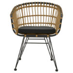 Τραπεζαρία Kliton-Naoki A σετ 3τεμ  ανθρακί αλουμίνιο και μέταλλο σε μαύρη απόχρωση 80x80x74εκ