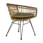 Τραπεζαρία Kliton-Naoki B σετ 5τεμ  ανθρακί αλουμίνιο και μέταλλο σε μαύρη απόχρωση 80x80x74εκ