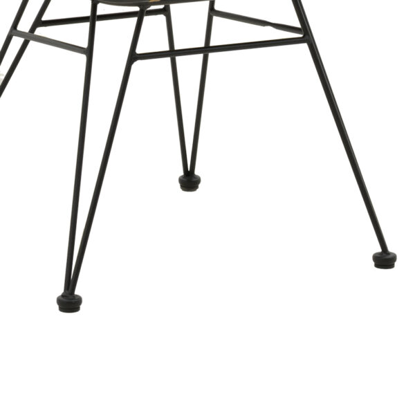 Τραπεζαρία Kliton-Naoki B σετ 5τεμ  ανθρακί αλουμίνιο και μέταλλο σε μαύρη απόχρωση 80x80x74εκ