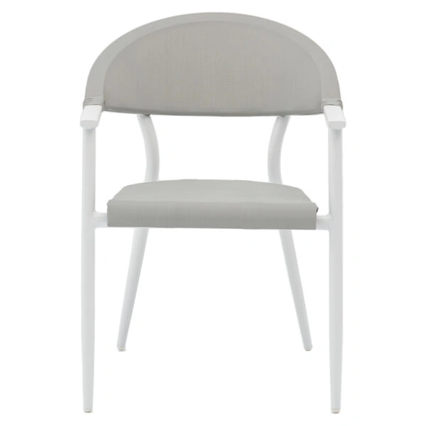 Τραπεζαρία Kliton-Pino σετ 5τεμ  αλουμίνιο σε λευκή απόχρωση 150x80x74εκ