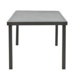 Τραπεζαρία Naoki-Kliton B σετ 7τεμ  ανθρακί αλουμίνιο και pe rattan σε φυσική απόχρωση 150x80x74εκ