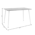 Τραπεζαρία Gaston-Cuba  σετ 5τεμ pp-mdf σε λευκή-sonoma απόχρωση120x80x75εκ